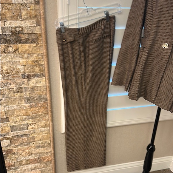 Etcetera Brown A-Line Skirt and Blazer Set - Picture 2 of 6